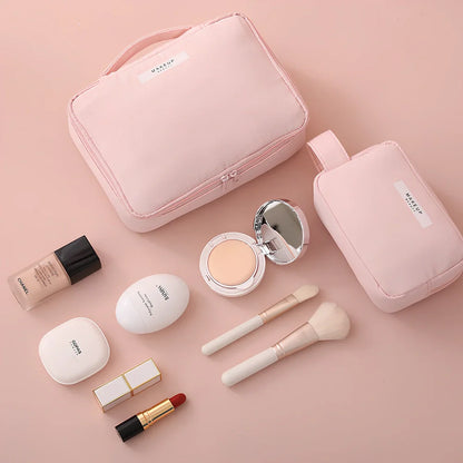 23x16.5x8cm travel cosmetic organiser bag with sponge construction and multiple compartments