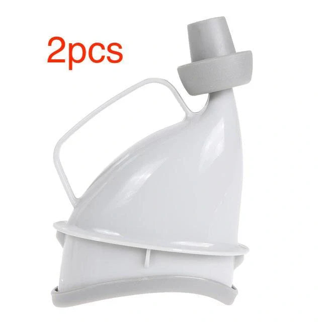 Compact portable urinal for travel, made from lightweight PP material