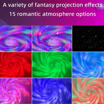 USB-powered starry atmosphere projection lamp in compact 14.5cm capsule design with remote control