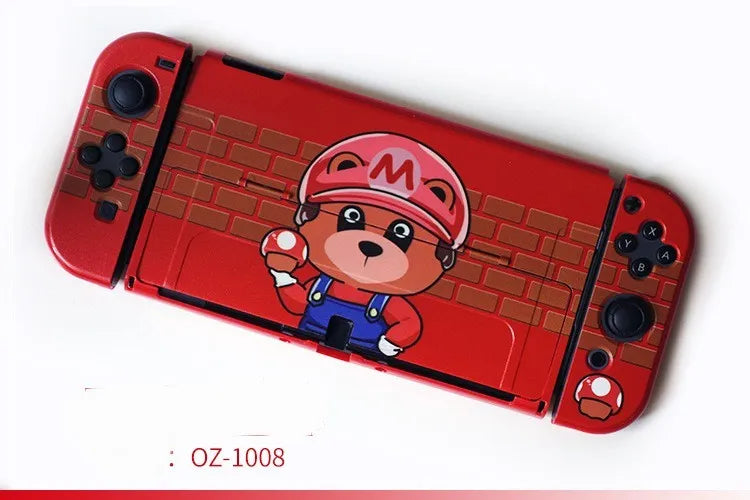 Nintendo Switch OLED hard protective case with PC crystal shell and cartoon pattern options