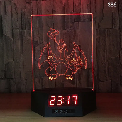 Glowing 3D dolphin LED night light with wireless charging base and remote control on bedside table