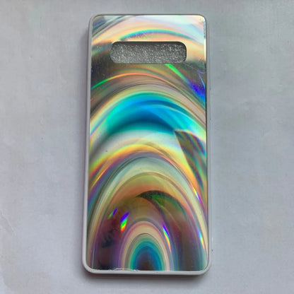 Rainbow mirror glitter phone case with slim-fit TPU PC acrylic back cover and precise cutouts