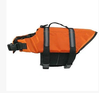 Reflective pet life jacket with Velcro and Brand D buckle for water safety