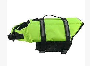 Reflective pet life jacket with Velcro and Brand D buckle for water safety