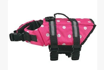 Reflective pet life jacket with Velcro and Brand D buckle for water safety