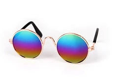 Fashionable cat sunglasses in various colors, including khaki, pink, green, and more. Stylish pet accessories for your furry friend.