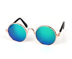 Fashionable cat sunglasses in various colors, including khaki, pink, green, and more. Stylish pet accessories for your furry friend.
