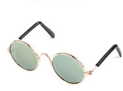 Fashionable cat sunglasses in various colors, including khaki, pink, green, and more. Stylish pet accessories for your furry friend.