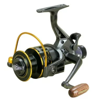 MG30-60 double-loading metal head fishing reel with front and rear brake in steel colour