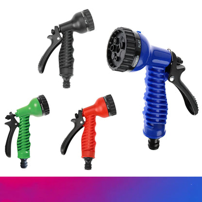 Garden telescopic hose sprinkler with ABS plastic gun head and adjustable water pressure control