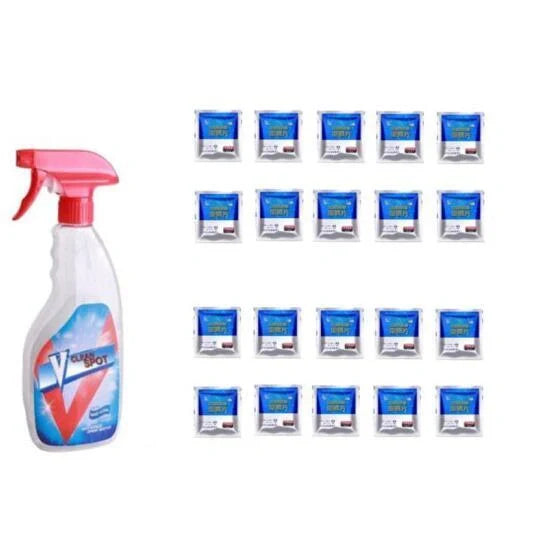 Effervescent spray cleaner bottle for automotive and glass cleaning with insect-proof formula