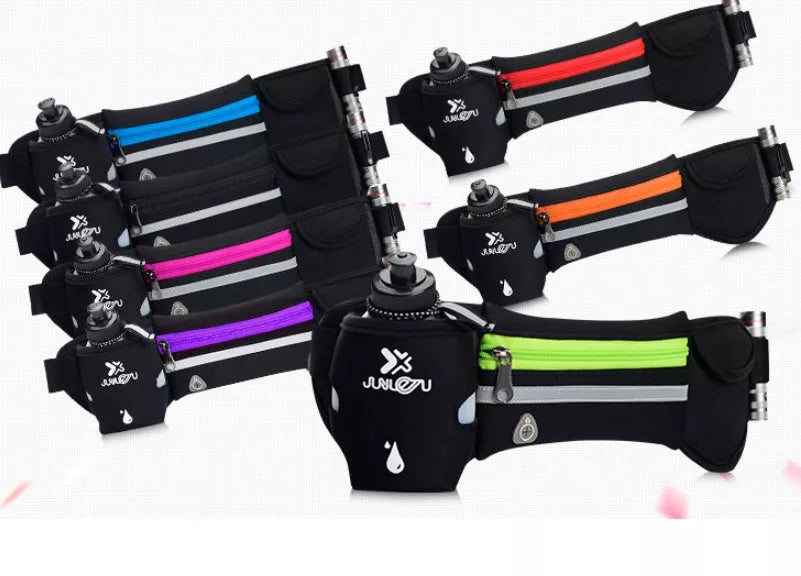 Men's outdoor sports bottle pocket with mobile phone holder in various colours