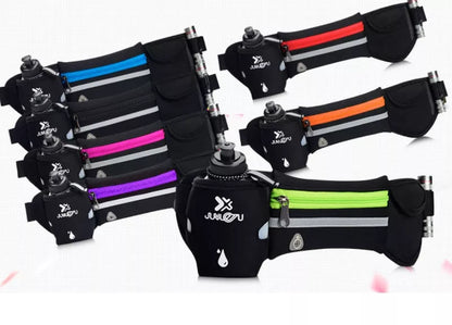 Men's outdoor sports bottle pocket with mobile phone holder in various colours
