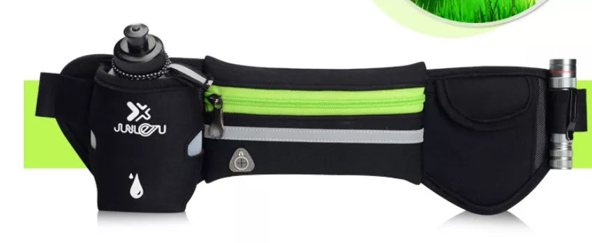 Men's outdoor sports bottle pocket with mobile phone holder in various colours
