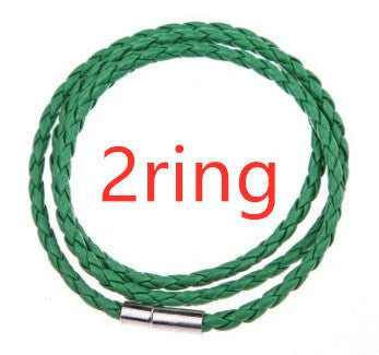 A personalized leather bracelet with engraved beads, a thoughtful gift for men