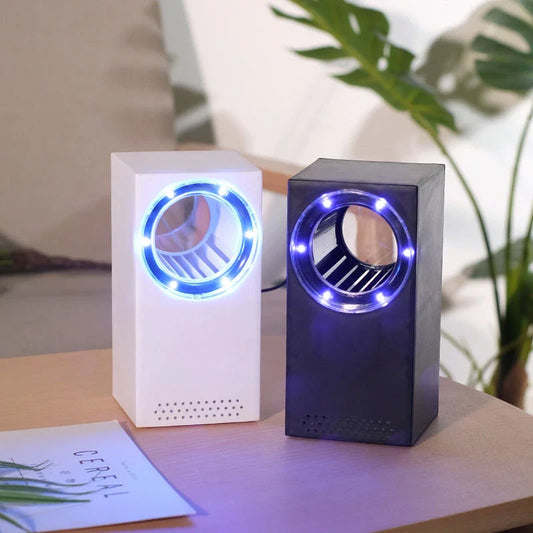 High-powered mosquito trap with photocatalyst technology, transparent design, and quiet operation for effective mosquito elimination