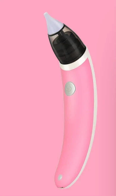 An electric nasal aspirator with adjustable suction levels, soft silicone tip, and BPA-free materials for effectively and comfortably clearing baby's congestion