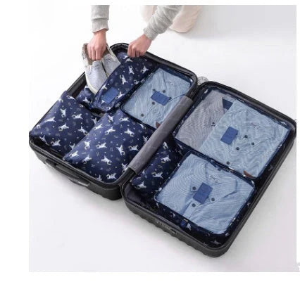 High-quality 6-in-1 waterproof travel organizer cubes in various colors for efficient packing and organization