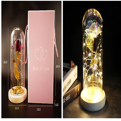 Little Prince Rose Glass Cover with 20cm diameter dome protecting plastic flower arrangement