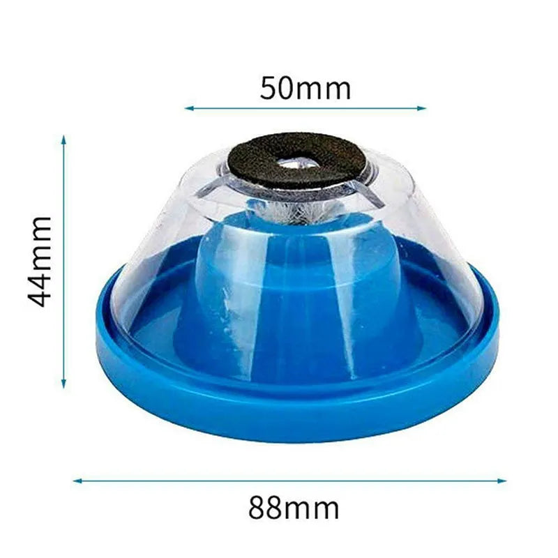Blue bowl-shaped electric hammer dust cover made of PP plastic with sponge grip