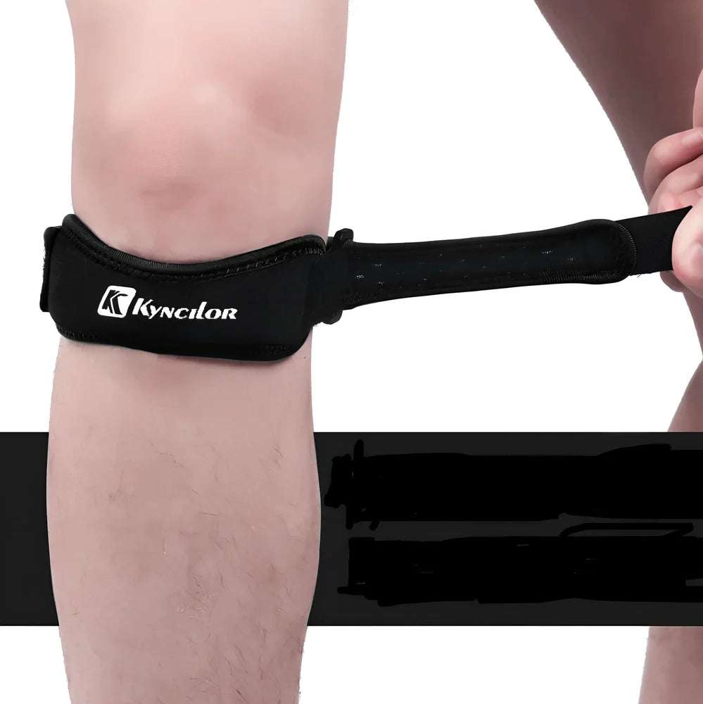 Tibia breathable knee strap in multiple colours with adjustable fastening for sports support