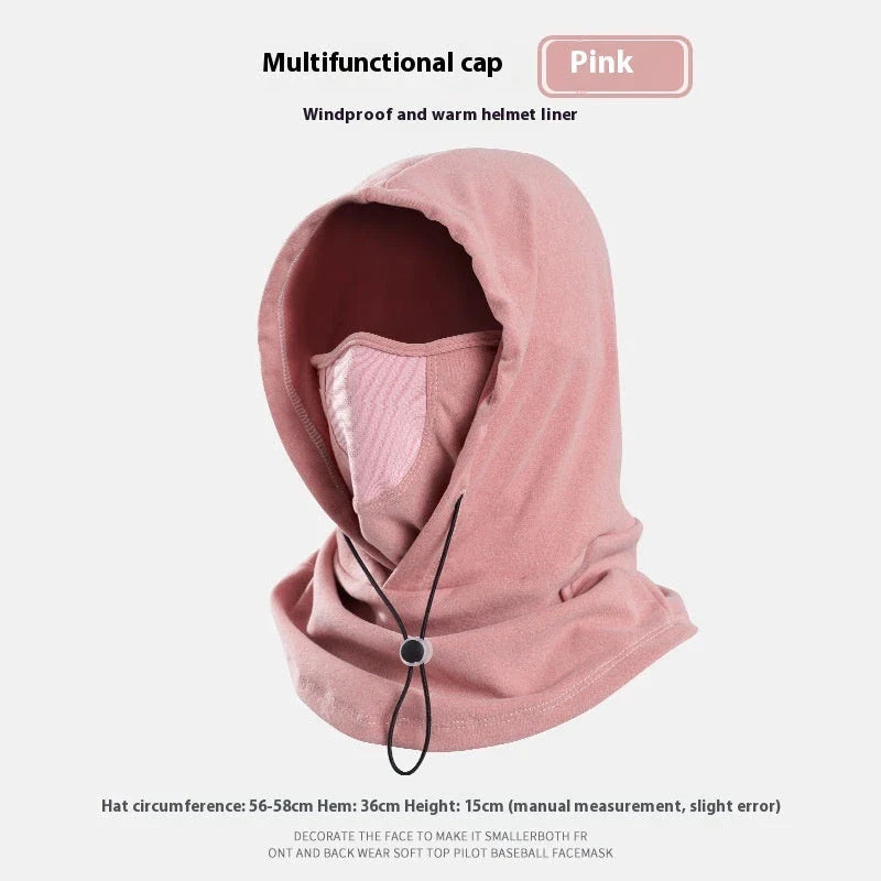 Premium insulated face mask with 360-degree coverage and adjustable drawstring closure for cold weather sports and outdoor activities