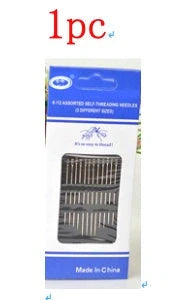 Dual-purpose blind needle for easy threading and sewing