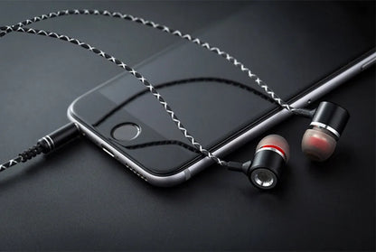 Fanbiya S1 black ear hook earphones with inline microphone and control module on the cable.