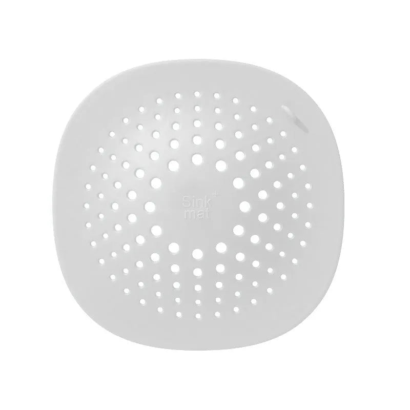 Square TPR rubber sink drain stopper measuring 145mm in dark grey, orange, white, green, and blue colour options