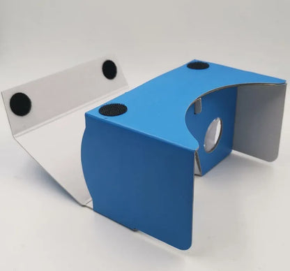 VR Cardboard Glasses foldable headset for 6-inch smartphones with 3D lenses and adjustable straps