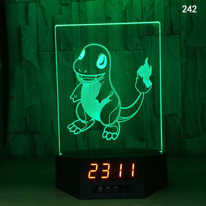 Glowing 3D dolphin LED night light with wireless charging base and remote control on bedside table