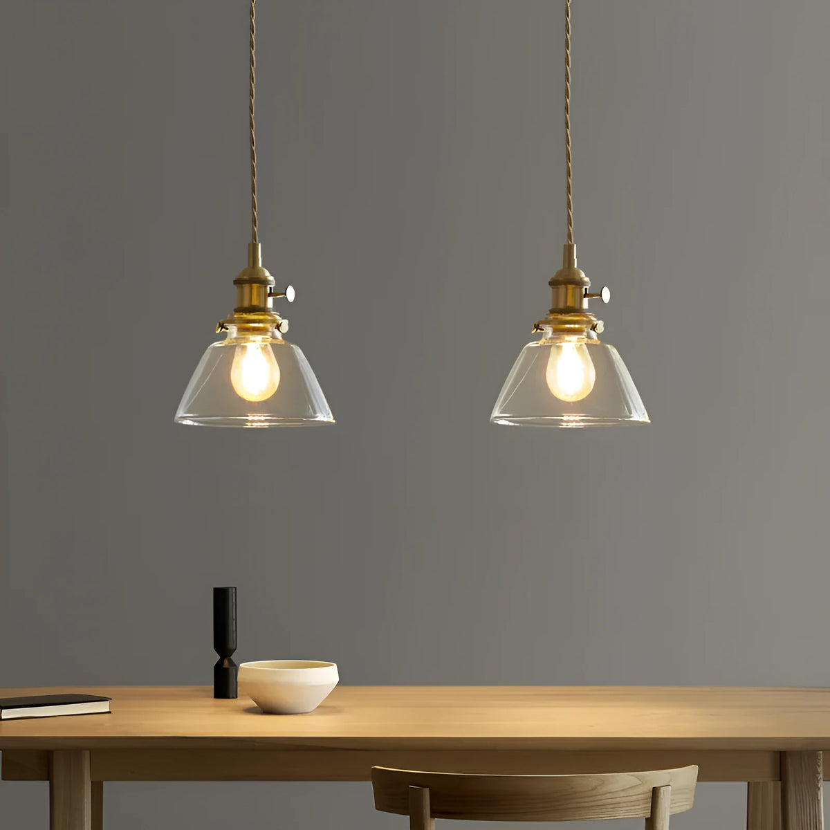 American retro style small pendant droplight with warm white bulb