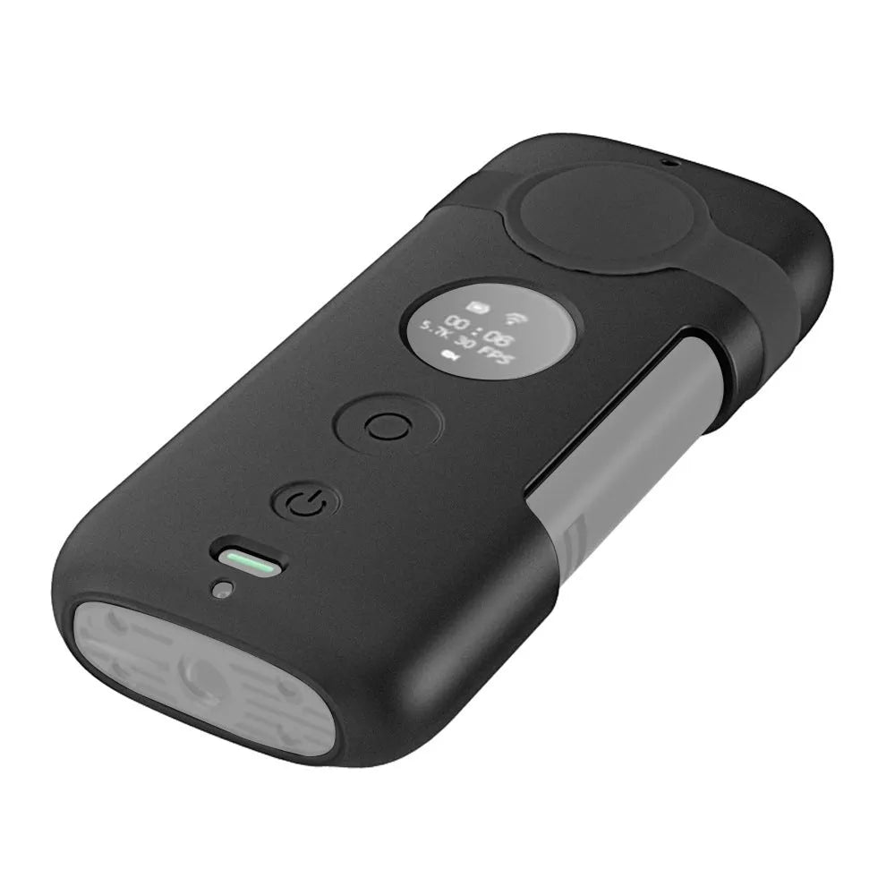 Black and red silicone protective cases for Insta360 ONE X camera showing precise control cutouts