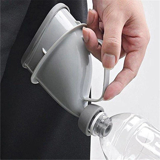 Compact portable urinal for travel, made from lightweight PP material
