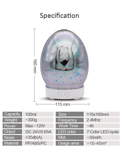 Ultrasonic tabletop air humidifier with touch control panel and water tank