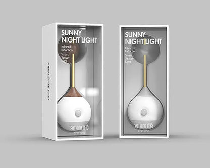 Inductive night light with human body motion sensor, LED, 149mm x 61mm x 56mm, PC shade, Nutcracker and Morandi Grey