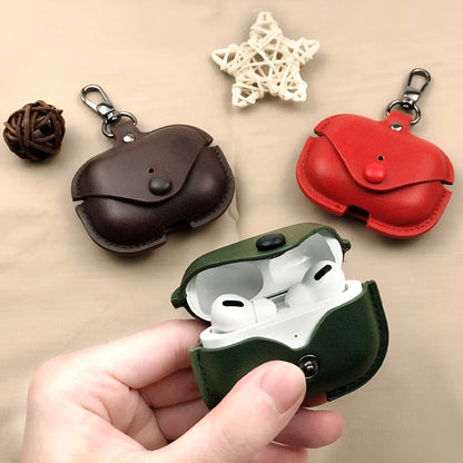 AirPods Pro protective leather case sleeve in a choice of colours and textured patterns.