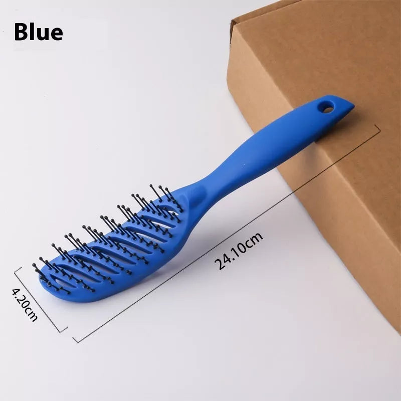 Vent Comb Hairbrush in black, white, pink, or blue with anti-static hollow design