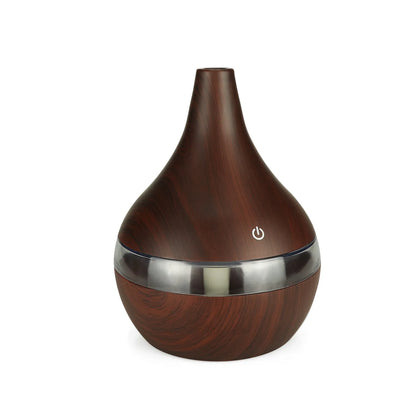 USB mini air purifier and humidifier in wood grain, columnar shape, for rooms under 10 square metres with timer and USB power