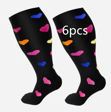 Premium plus size compression socks with breathable bamboo fibers, innovative compression technology, and stylish designs for active lifestyles