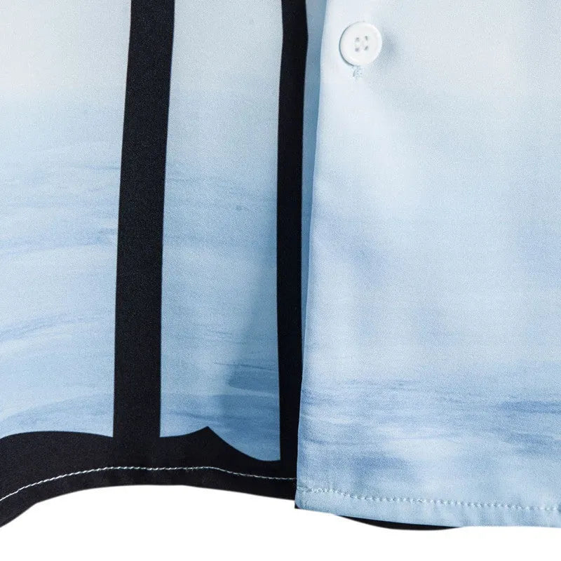 Men's Beach Shirt Loose Lapel Collar Short Sleeve Floral Print Cotton Blend Casual Holiday Top Asian Sizes 3XL L M XL XXL