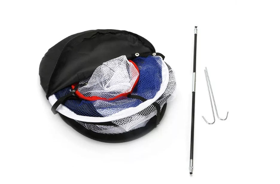 UP Indoor Outdoor Chipping Pitching Training Net in white, showing pop-up design