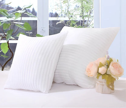Five-star hotel pillow in 50x50cm size with cotton cover and supportive polyester fibre filling for better sleep alignment