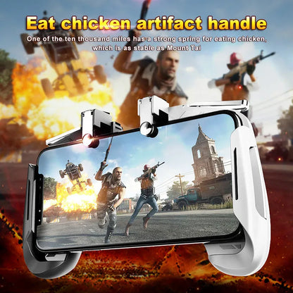 AK16 extendable mobile game controller with adjustable phone clamp and L1R1 trigger buttons