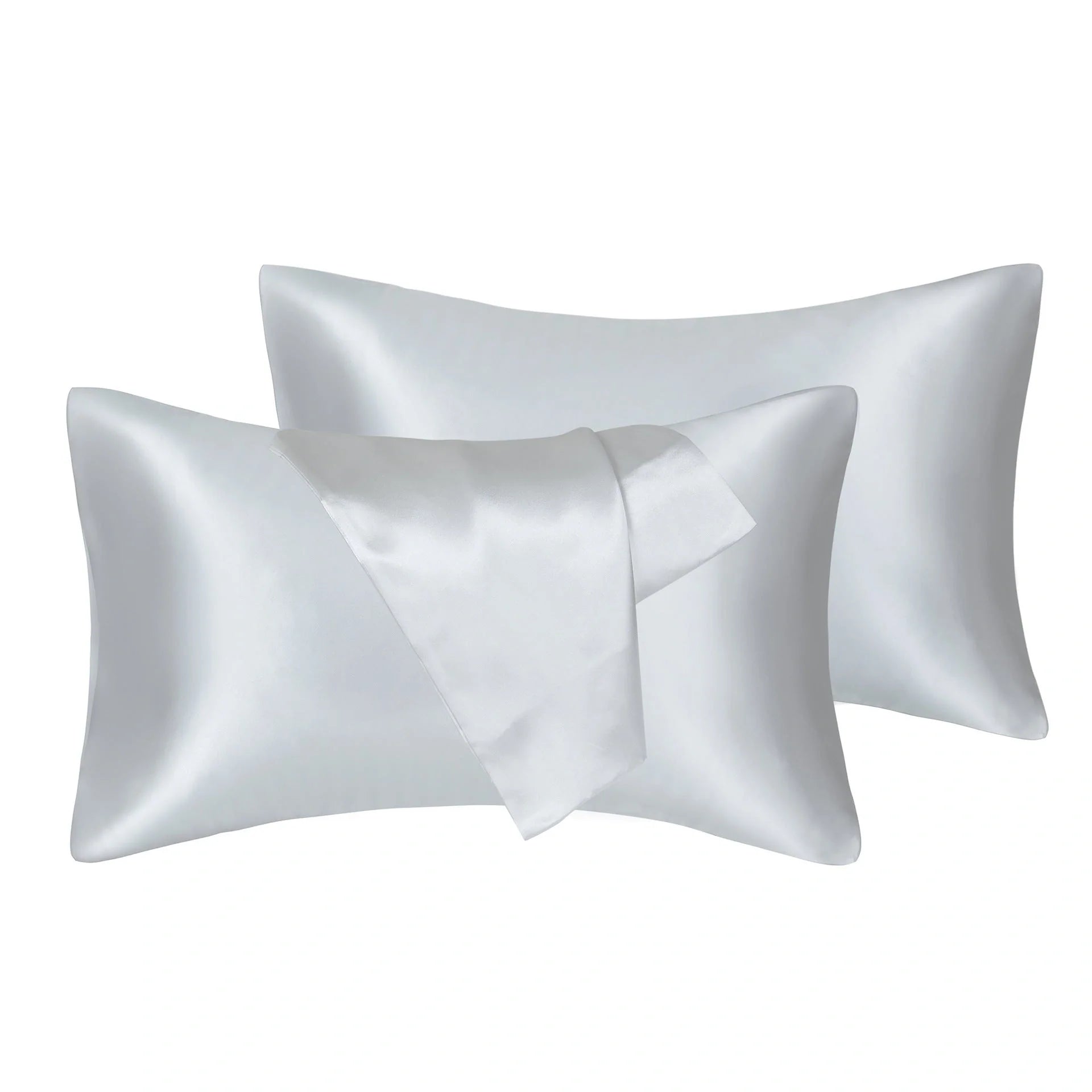 75D Satin Artificial Silk Pillowcase in various colours and sizes