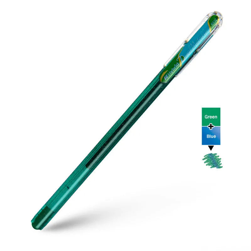 Flash gel pen with 1.0mm tip and pearlescent glitter ink in multiple colour options