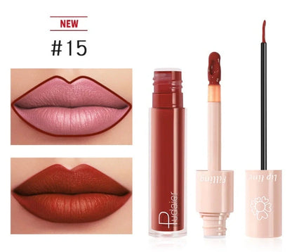 Pudaier dual-ended lipstick and lip gloss tube with 20 colour options