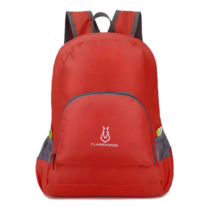 Outdoor folding double backpack in six colours with 22L capacity and waterproof nylon construction