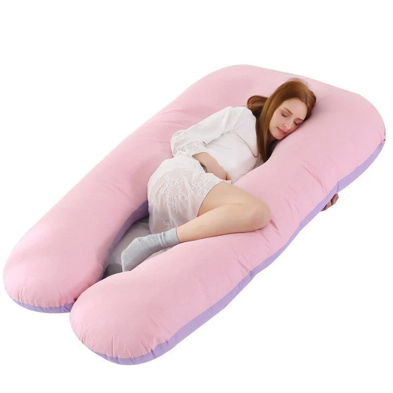 Comfort U-Shape Pregnancy Pillow with removable pure cotton cover for expectant mothers