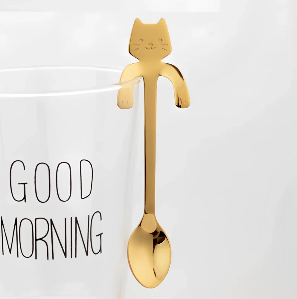 304 stainless steel coffee spoon with cartoon animal handle measuring 11.8cm long